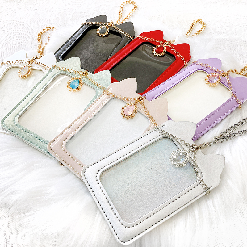 匠匠酿酿 推し活グッズ】チャーム付き猫耳トレカケース【推し活グッズ