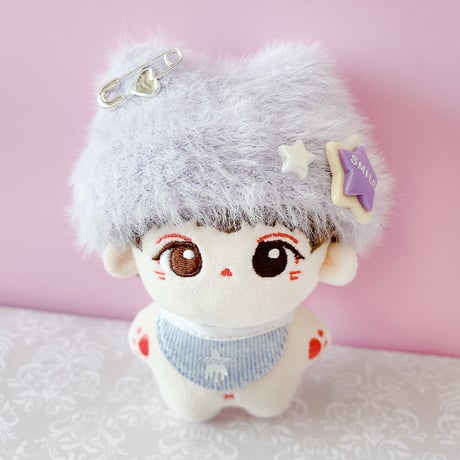 ぬい服　ぬいぐるみ用猫耳ニット帽&スタイセット【10cm用】【推し活グッズ】