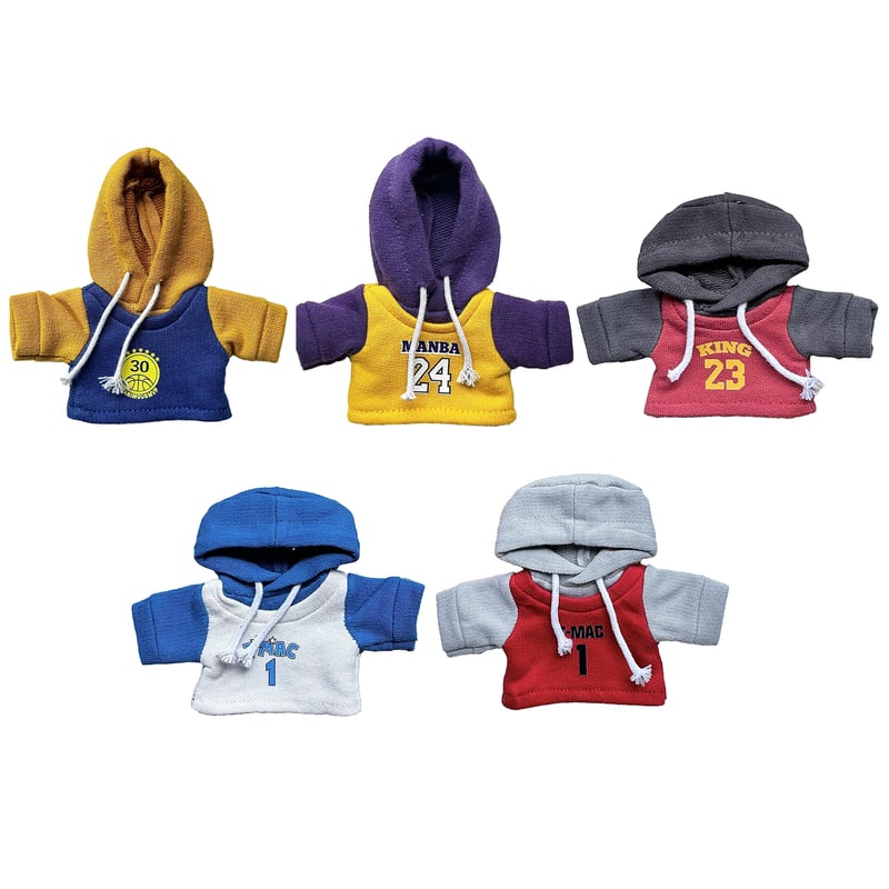 ぬい服】バスケビブス風パーカー 細身のぬいぐるみ・ドール用 | G.triGer