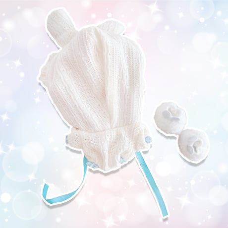 ぬいぐるみ用うさ耳着ぐるみ・うさ耳シューズセット【10~15cm用】【推し活グッズ】