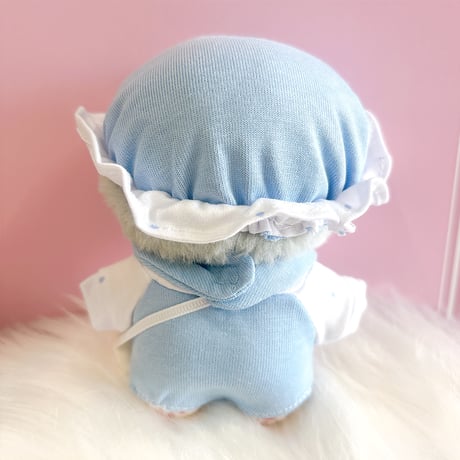 【ぬい服】赤ちゃんペンギンぬい服【帽子&ロンパース&スタイ&哺乳瓶セット】10cm用