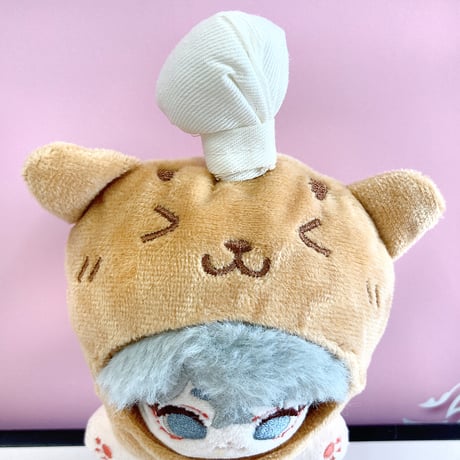 【ぬい服】パン型ぬいぐるみ用着ぐるみキャップ  10cm用