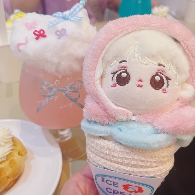 ぬい服】アイスクリーム型ぬいぐるみ用着ぐるみ 【コーン】10cm ぬい服】アイスクリーム型ぬいぐるみ用着ぐるみ 【コーン】10cm