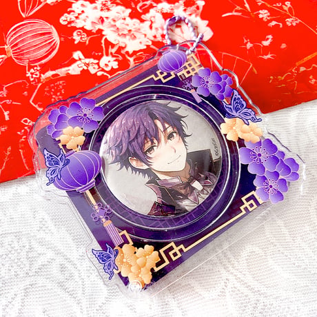 【G.triGerオリジナル】アクリル缶バッジケース【中華】57mm・65mm・75mm・アクスタ用【推し活グッズ】