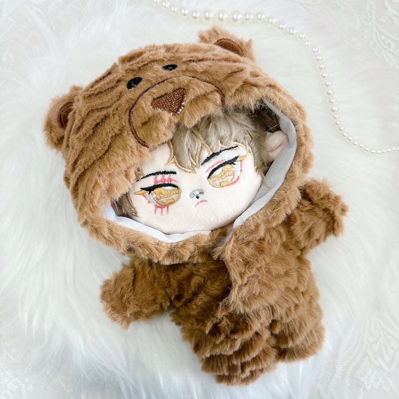 ぬい服】ぬいぐるみ用もこもこ着ぐるみ 20cm用 くま【推し活グッズ