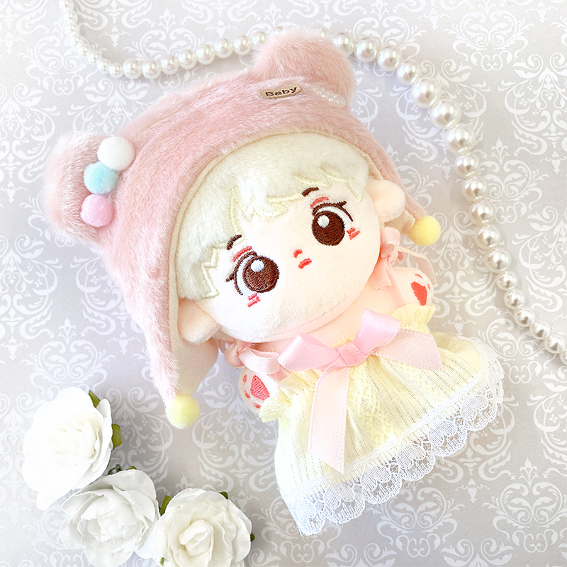 10cmぬい用 くま耳付き帽子｜ふわふわぬい服｜ぬいぐるみ用帽子