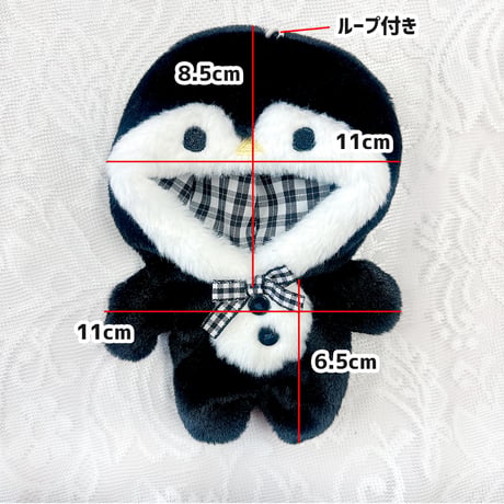 【ぬい服】ぬいぐるみ用着ぐるみ(ペンギン・うさぎ・ブタ)/10cm用 もこもこ