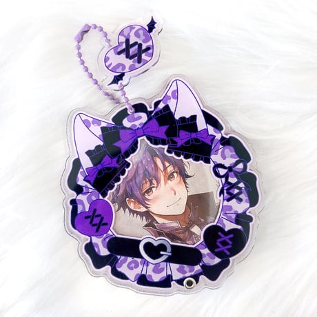 【G.triGerオリジナル 推し活グッズ】缶バッジ用アクリルフレーム 【ヒョウ柄】58mm用