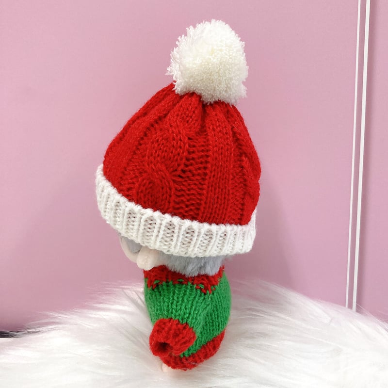 ぬい服】クリスマスセーター&ニット帽セット 10cm用 | G.triGer