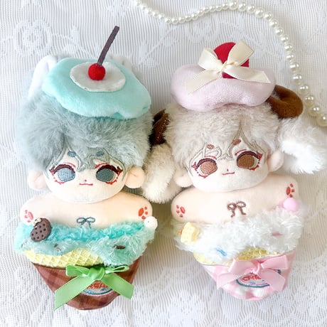 【ぬい服】ぬいぐるみ用アイスクリーム着ぐるみ　10cm用【推し活グッズ】