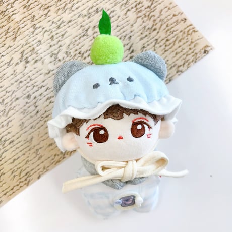 【ぬい服】ぬいぐるみ用フリル帽子&シャツセット【10cm用】【推し活グッズ】