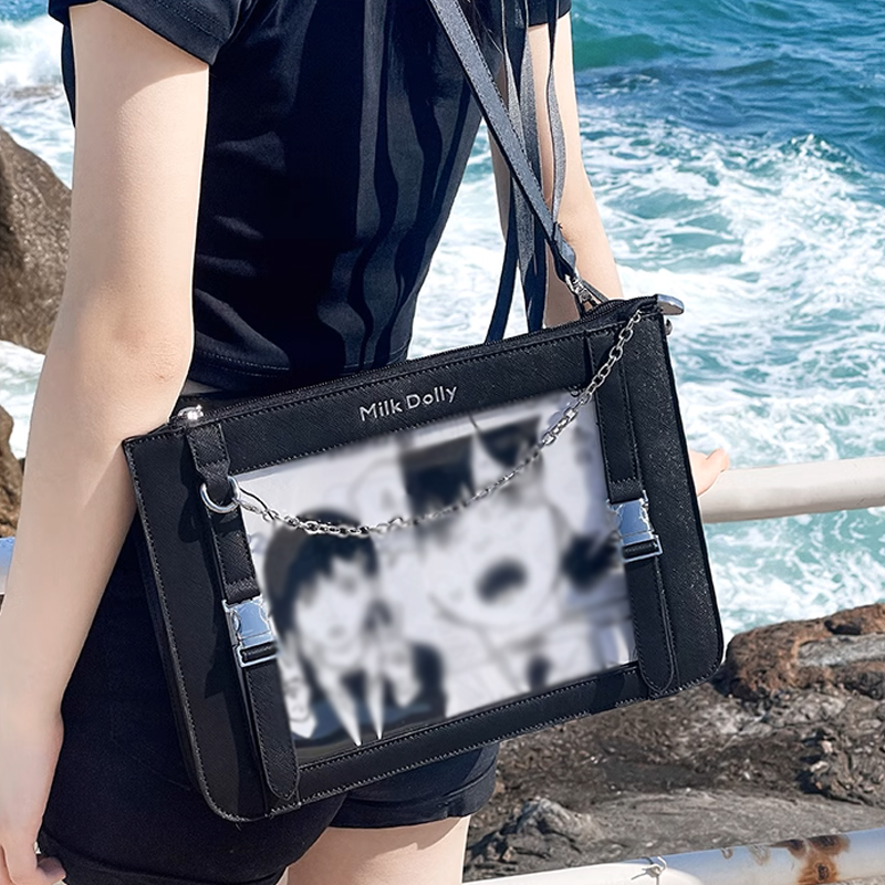 FUYUUNEKO】キラキラフェイクレザー 痛バッグ Milk Dolly【推し活