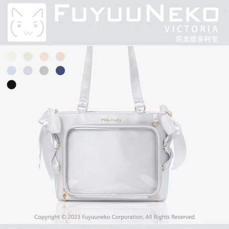 【FUYUUNEKO】サイドリボン付きサテン痛バッグ【推し活グッズ】