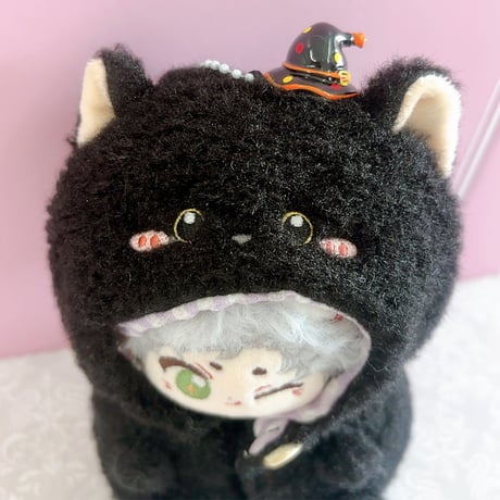 【ぬい服】ぬいぐるみ用立体着ぐるみ【狐・黒猫・うさぎ】  10cm用