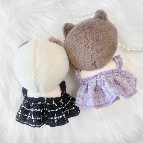 【ぬい服】 ぬいぐるみ用ツイードワンピース 【10~15cm用】【推し活グッズ】