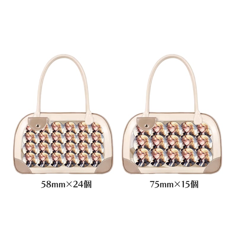 soda薄荷茶】トレカケース付きアンティーク風痛バッグ【推し活グッズ