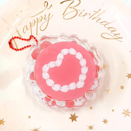 【G.triGerオリジナル 推し活グッズ】アクリル缶バッジケース(ケーキ)【58mm缶バッジ・アクスタ用】