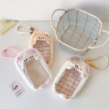 ふわもこぬいぐるみ用 窓付きポーチ