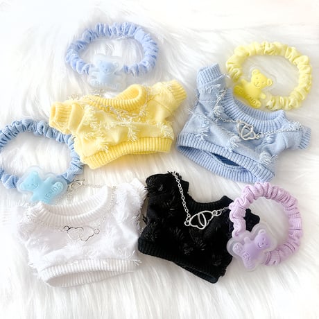 【ぬい服】ぬいぐるみ用スウェット & アクセサリーセット 【10~15cm用】