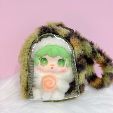 ふわふわヒョウ柄　痛ポーチ　8.5×7×4.5cm