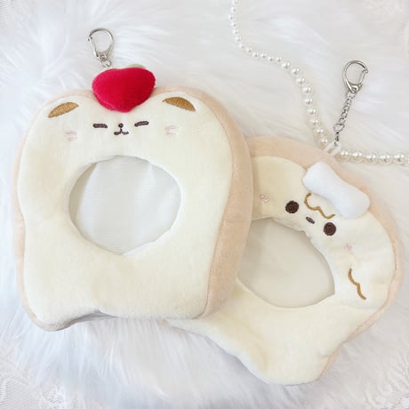 【ぬい服】ぬいぐるみ用食パン型着ぐるみ キーホルダー【10~15cm 用】猫・犬【推し活グッズ】