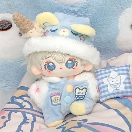 【ぬい服】ぬいぐるみ用もこもこくま耳パジャマ(10cm用)【推し活グッズ】