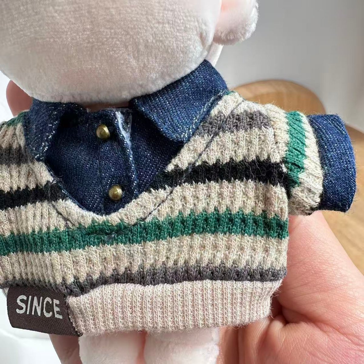 専用ページです。　ぬい服 ぬい服】 10cmぬいぐるみ用 フェイクレイヤード セーター風 着せ替え服