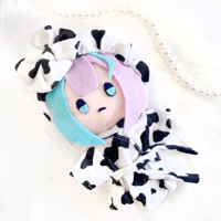 【ぬい服】ぬいぐみ用バスローブ(牛柄)/15cm用【推し活グッズ】