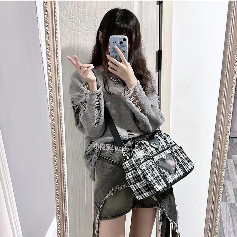lucky ying】チェック柄痛バッグ【推し活グッズ】 | G.triGer lucky ying】チェック柄痛バッグ【推し活グッズ】 | G.triGer