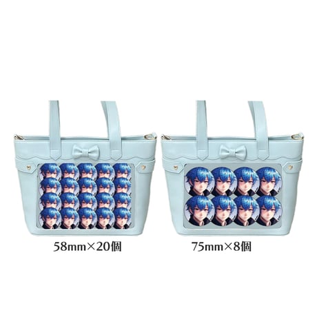 【Seraphim】リボン付きフェイクレザー痛バッグ【推し活グッズ】