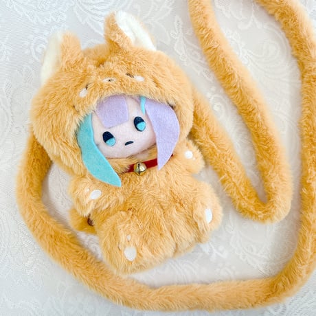 【ぬいバッグ】【ぬい服】ふわふわショルダーストラップ付き ぬいぐるみ用着ぐるみ【15cm 用】【推し活グッズ】