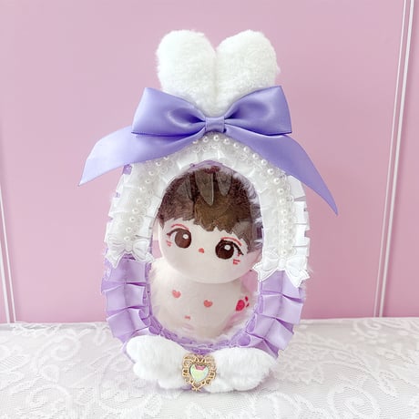 【G.triGerオリジナル】うさ耳付きデコレーションぬいポーチ【ぬいバッグ,ぬいポーチ】【推し活グッズ】