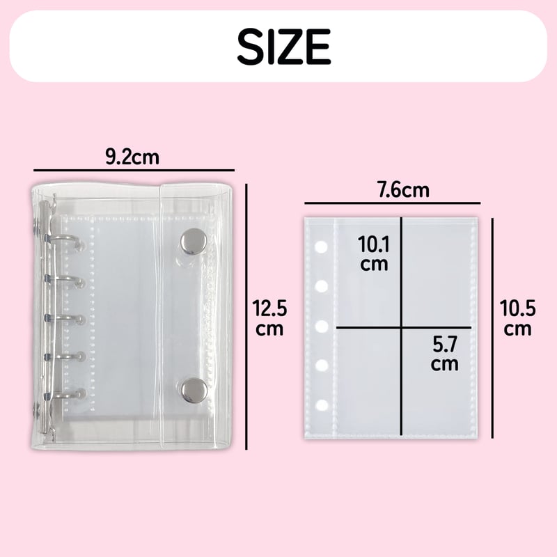 透明 シール帳 M5サイズ ボタン式 | G.triGer