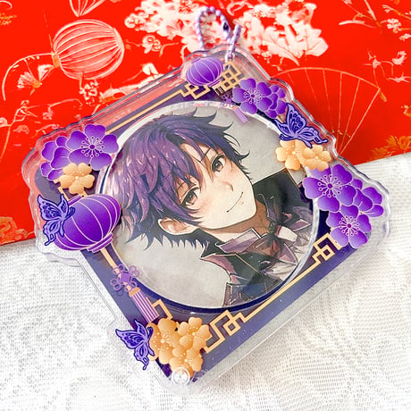 【G.triGerオリジナル】アクリル缶バッジケース【中華】57mm・65mm・75mm・アクスタ用【推し活グッズ】