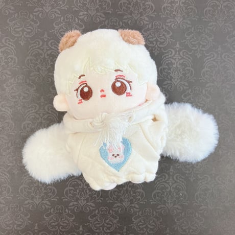 【ぬい服】ぬいぐるみ用うさ耳パーカー(10cm用)