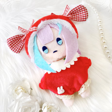 【ぬい服】ぬいぐるみ着ぐるみ＆垂れ耳付き ヘッドドレスセット10~15cm用【推し活グッズ】