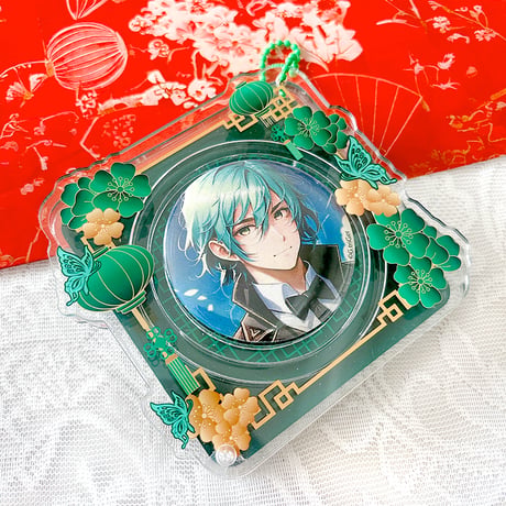 【G.triGerオリジナル】アクリル缶バッジケース【中華】57mm・65mm・75mm・アクスタ用【推し活グッズ】