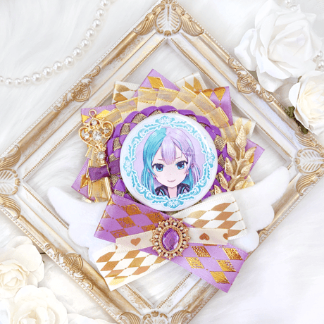 【G.triGerオリジナル 推し活グッズ】羽付きロゼット(天使)【缶バッジ 痛ロゼット】