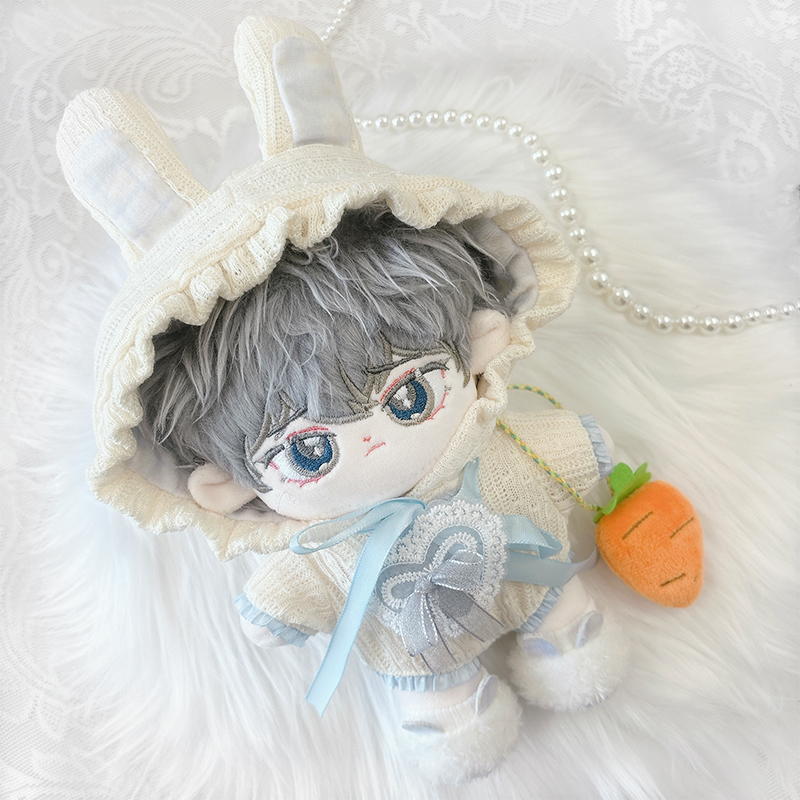 ぬい服】ぬいぐるみ用うさ耳着ぐるみ・ うさ耳シューズ・バッグセット