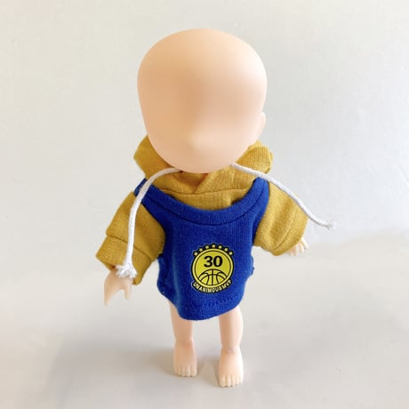 【ぬい服】バスケビブス風パーカー　細身のぬいぐるみ・ドール用