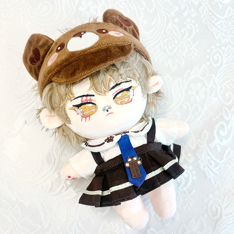 ぬい服】20cm 用ぬい服【くま耳サンバイザー・ シャツ