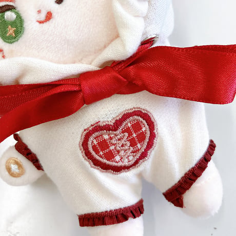 【ぬい服】タータンチェックうさ耳着ぐるみ【10cm用】【推し活グッズ】