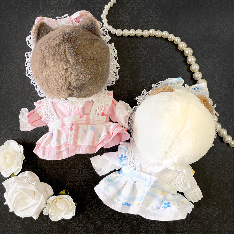 【ぬい服】ぬいぐるみ用ワンピース＆ヘッドドレスセット 10~15cm用