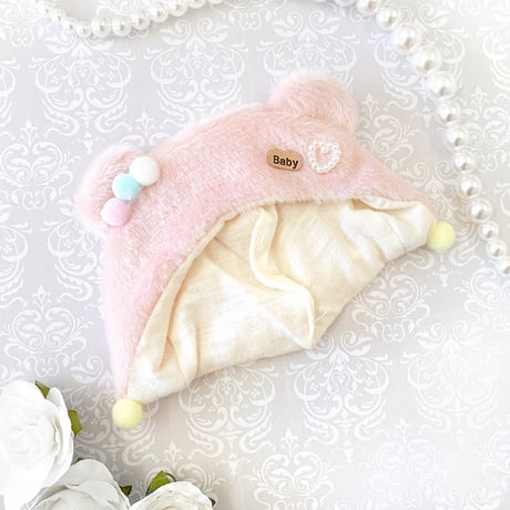 【ぬい服】ぬいぐるみ用くま耳付き帽子 10cm 用【推し活グッズ】