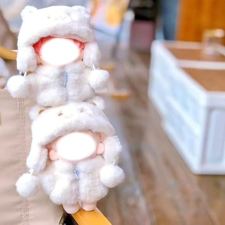 【ぬい服】ぬいぐるみ用もこもこくま着ぐるみ　10cm用【推し活グッズ】