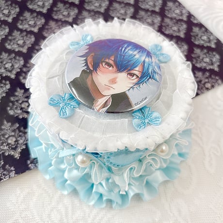 【G.triGerオリジナル 推し活グッズ】ホールケーキ型ロゼット【缶バッジ痛ロゼット】