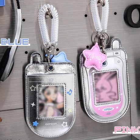 【OOPSDAY 推し活グッズ】携帯電話型メタリック トレカケース【推し活グッズ】
