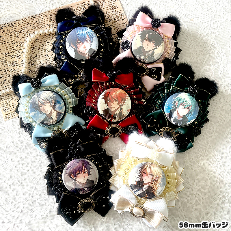 G.triGerオリジナル 推し活グッズ】うさ耳付き 痛ロゼット【缶バッジ