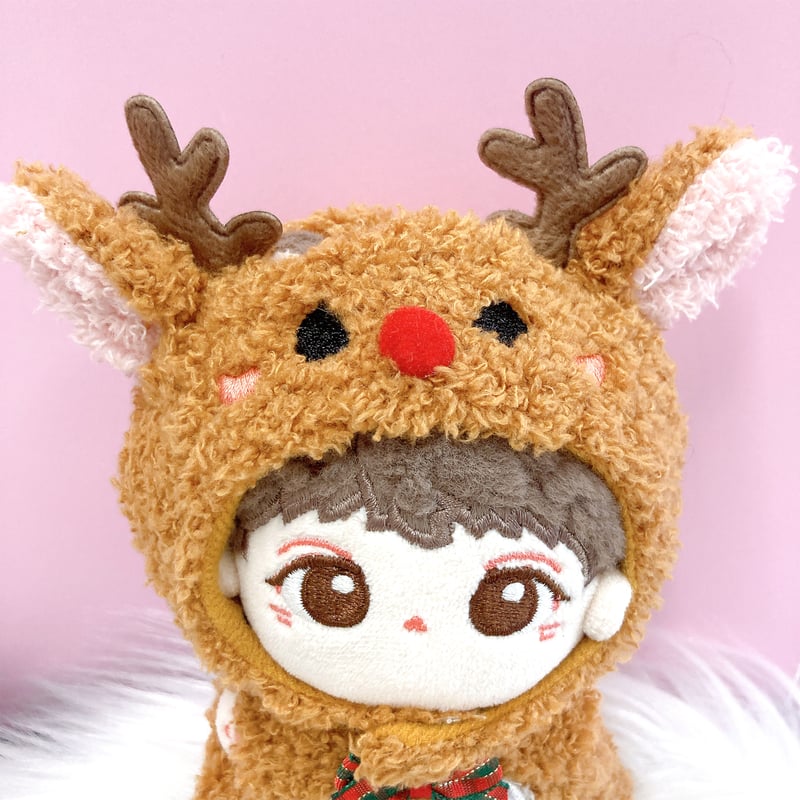 ぬい服】ふわふわクリスマス着ぐるみ 10cm用 | G.triGer