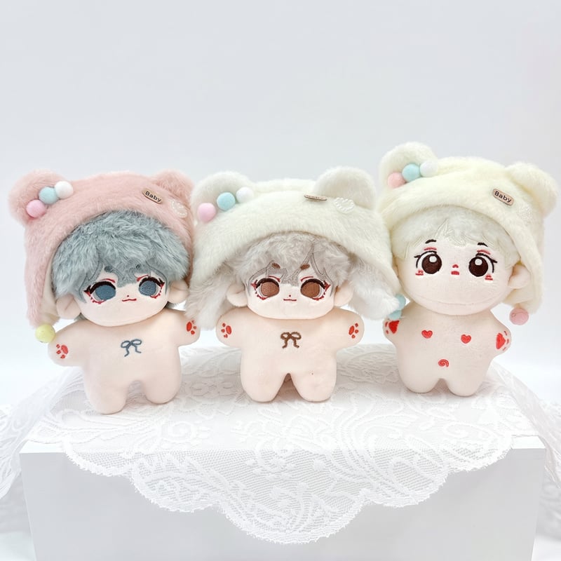 ぬい服　ねんどろいどサイズの耳付き帽子3点 ぬい服】ぬいぐるみ用くま耳付き帽子 10cm 用【推し活グッズ】 | G.triGer